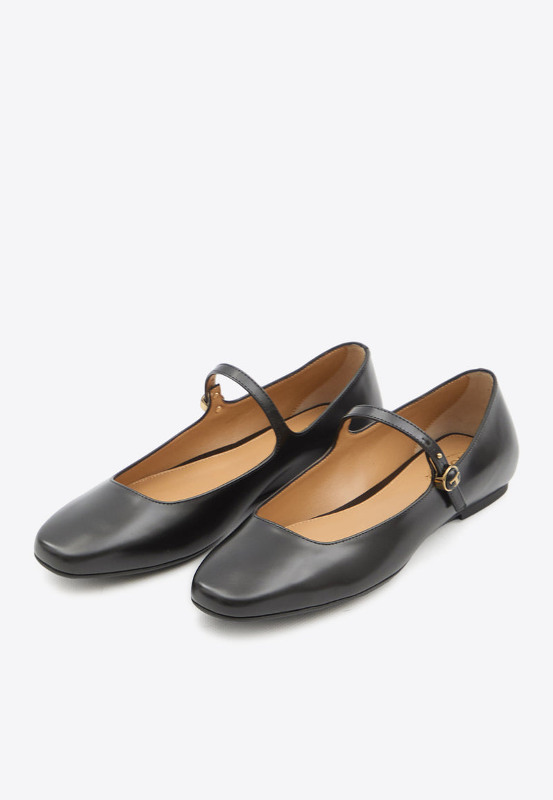 Tod's Calf Leather Ballet Flats Black XXW23L0IN40-SSP-B999