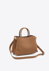 Tod's Small T Timeless Top Handle Bag in Grained Leather Brown XBWTSQF0200-XWZ-S410