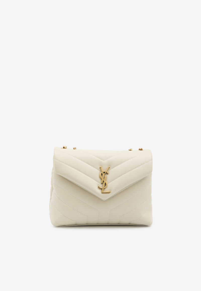 Saint Laurent Small Loulou Quilted Leather Shoulder Bag Ivory 494699-DV727-9207