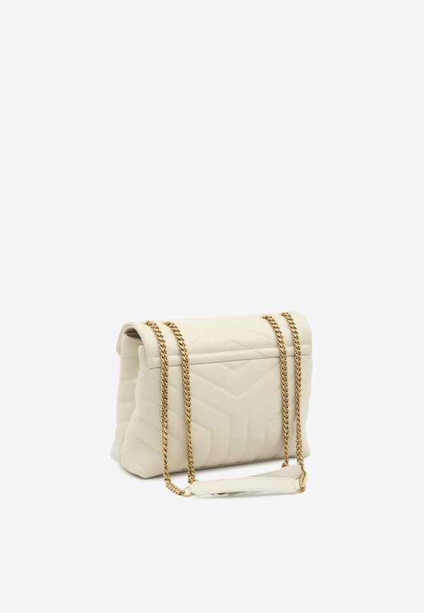 Saint Laurent Small Loulou Quilted Leather Shoulder Bag Ivory 494699-DV727-9207