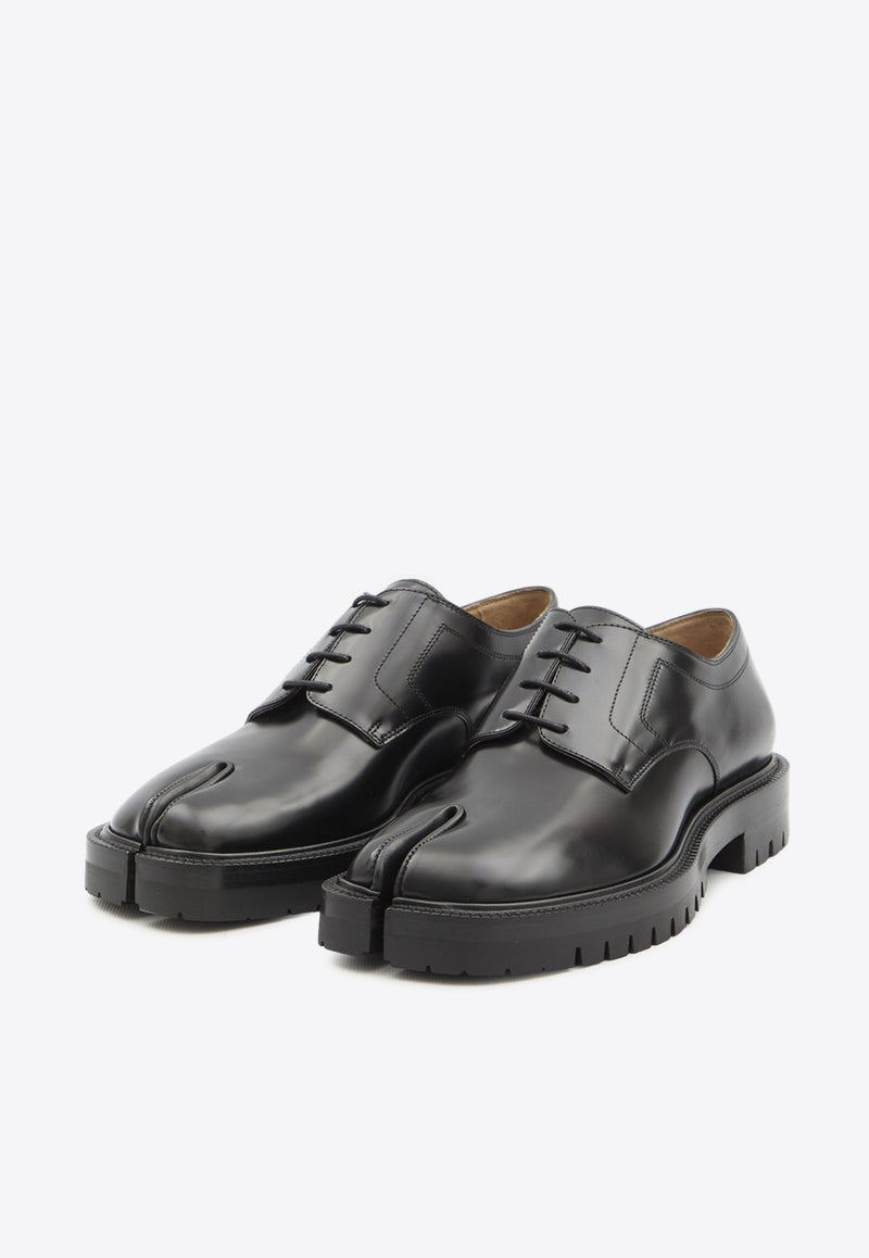 Maison Margiela Tabi Derby Shoes in Calf Leather Black S57WQ0188-P3827-H8396