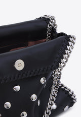 Stella McCartney Mini Falabella Studded Leather Tote Bag Black 371223-WP0454-1000