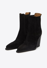 Paris Texas Dallas 100 Suede Ankle Boots Black PX613-XV003-BLACK