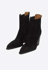 Paris Texas Dallas 100 Suede Ankle Boots Black PX613-XV003-BLACK