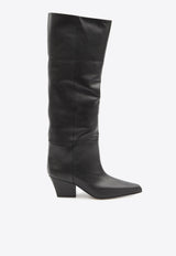 Paris Texas Jane 60 Leather Knee-High Boots Black PX119-XLTH3-NERO