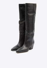 Paris Texas Jane 60 Leather Knee-High Boots Black PX119-XLTH3-NERO