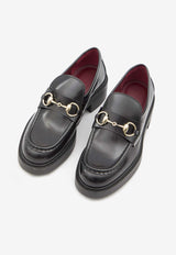 Gucci Horsebit Plaque Leather Loafers Black 794378-0GQ00-1000