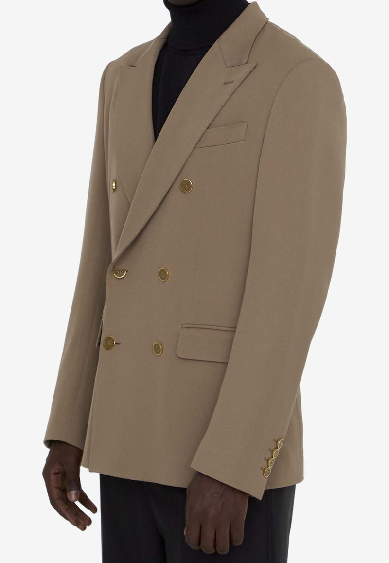 Dolce & Gabbana Double-Breasted Gabardine Blazer Beige G2TV8T-FURNV-M0209