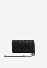 Christian Louboutin Paloma Grained Leather Chain Clutch Black 3235019-CM53-BLACK