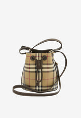 Burberry Mini Drawstring Bucket Bag  Beige 810048--A1336