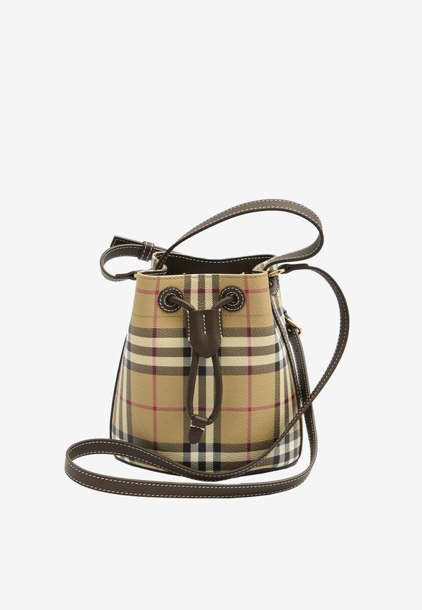 Burberry Mini Drawstring Bucket Bag  Beige 810048--A1336