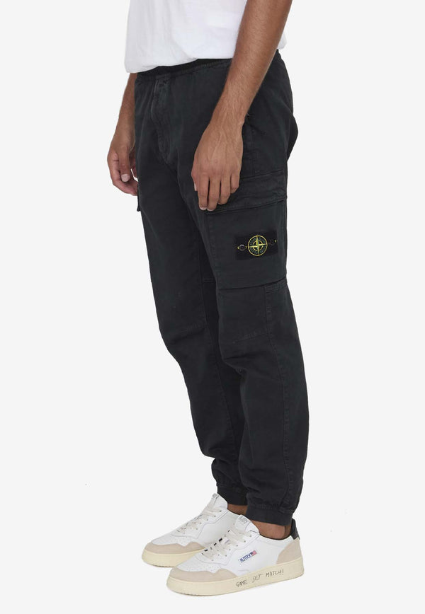 Stone Island Tapered-Leg Cargo Pants Black 8115313L1--A0129