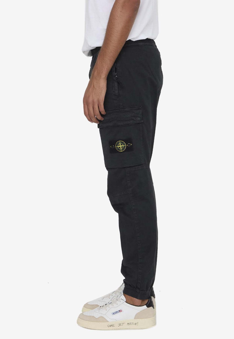 Stone Island Tapered-Leg Cargo Pants Black 8115313L1--A0129