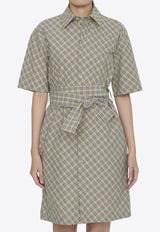 Burberry Checked Mini Shirt Dress Green 8094357--C1200