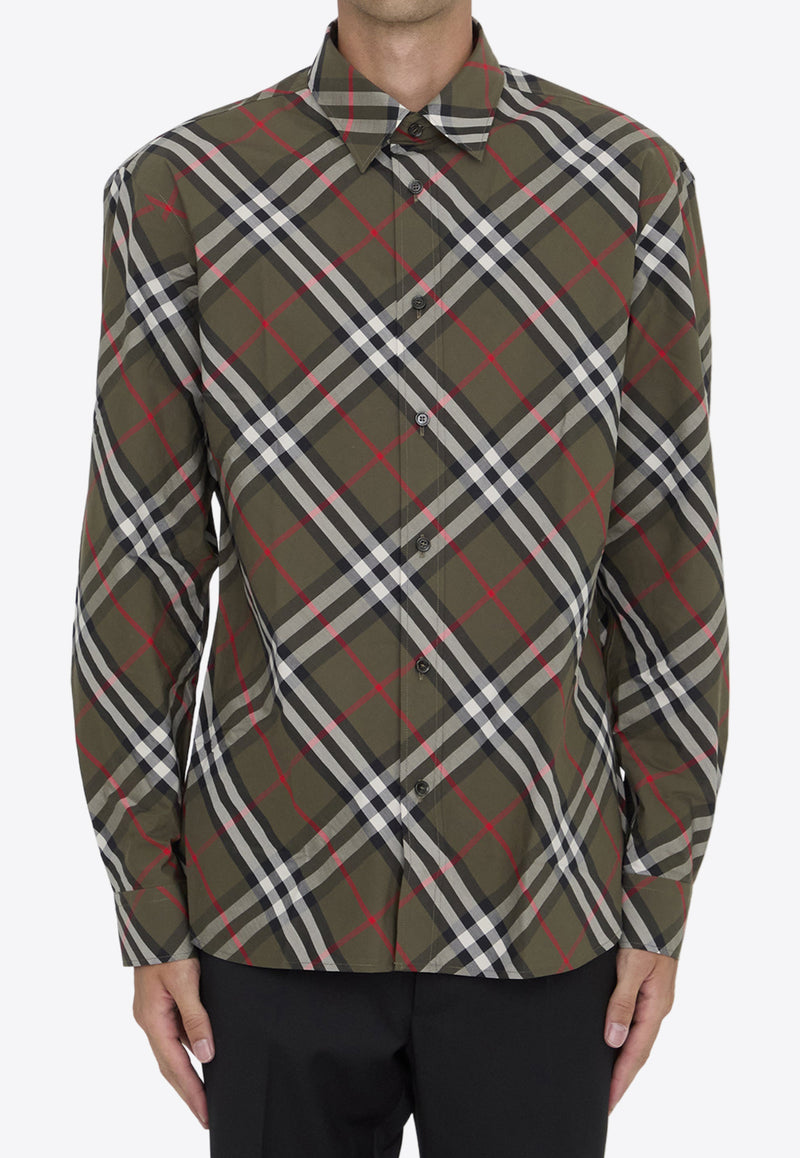 Burberry Signature Check Long-Sleeved Shirt Brown 8095336--C1205