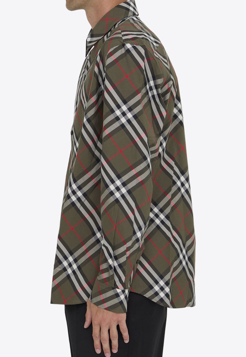 Burberry Signature Check Long-Sleeved Shirt Brown 8095336--C1205