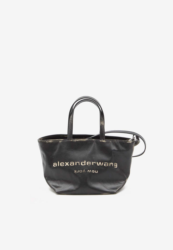 Alexander Wang Small Punch Leather Tote Bag Black 20424T71L--021C