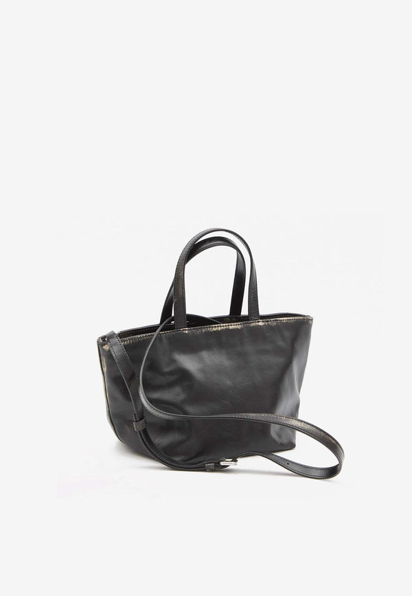 Alexander Wang Small Punch Leather Tote Bag Black 20424T71L--021C