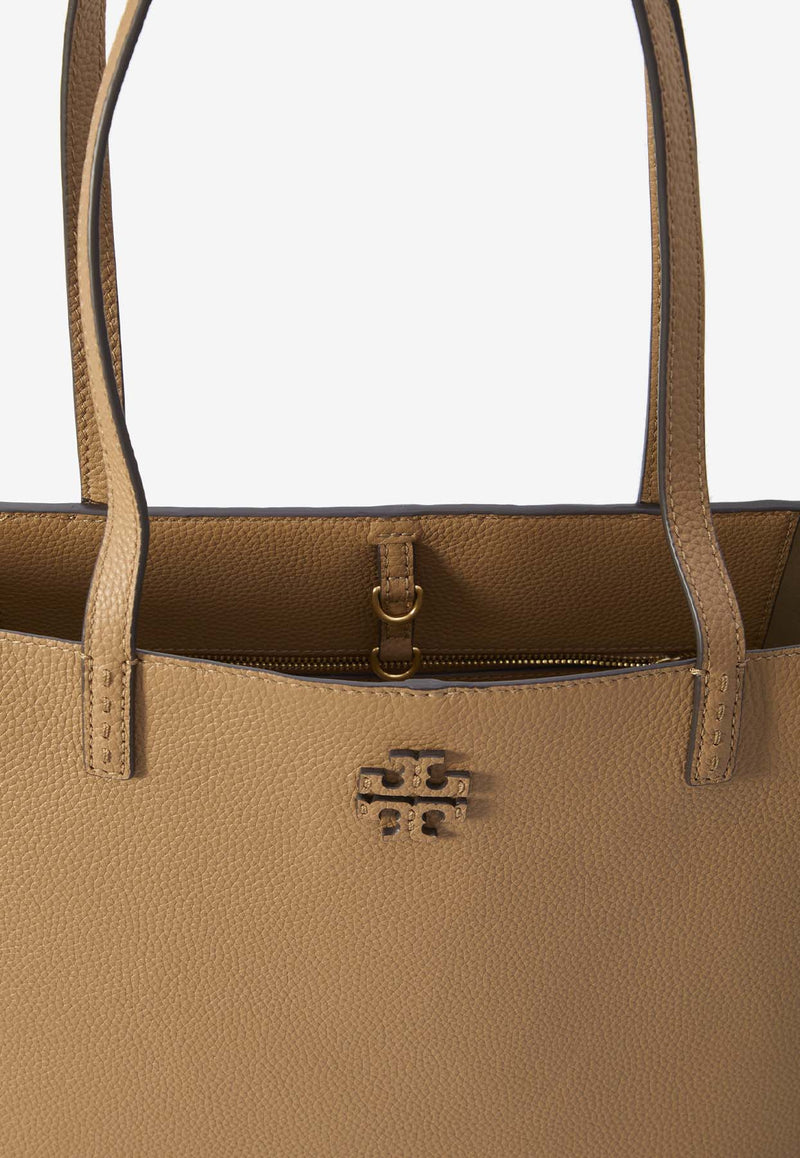 Tory Burch McGraw Leather Tote Bag 152221--227 Brown
