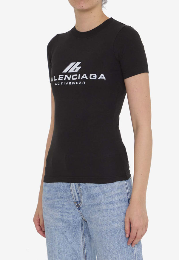 Balenciaga Activewear Logo Print T-shirt Black 768075-TQVU1-1083