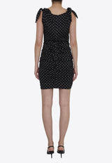 Dolce & Gabbana Polka Dot-Print V-neck Midi Dress Black F6I2DT-FSA63-HNZPW