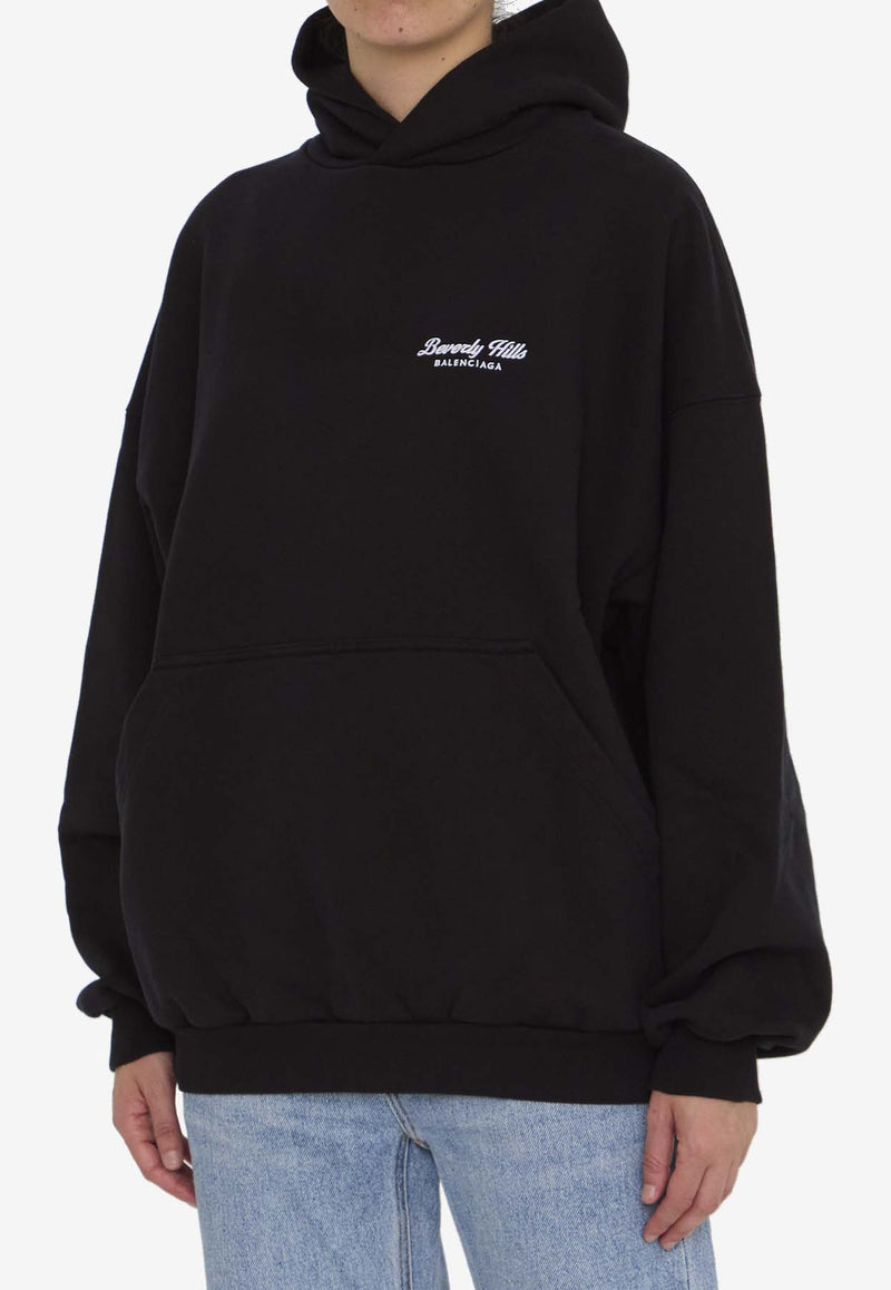 Balenciaga Oversized Beverly Hills Hooded Sweatshirt Black 739024-TQVS7-9034