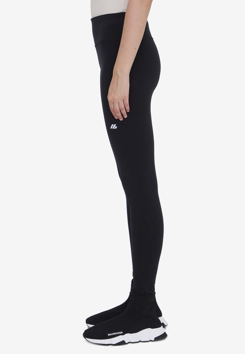 Balenciaga Activewear Logo Print Leggings Black 793294-4E2B9-1081