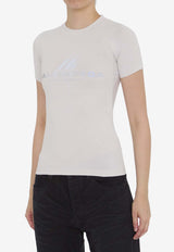 Balenciaga Activewear Logo Print T-shirt White 768075-TQVU1-9016