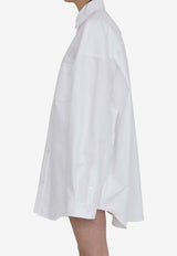 Balenciaga Oversized Long-Sleeved Shirt White 794462-TQM30-9140