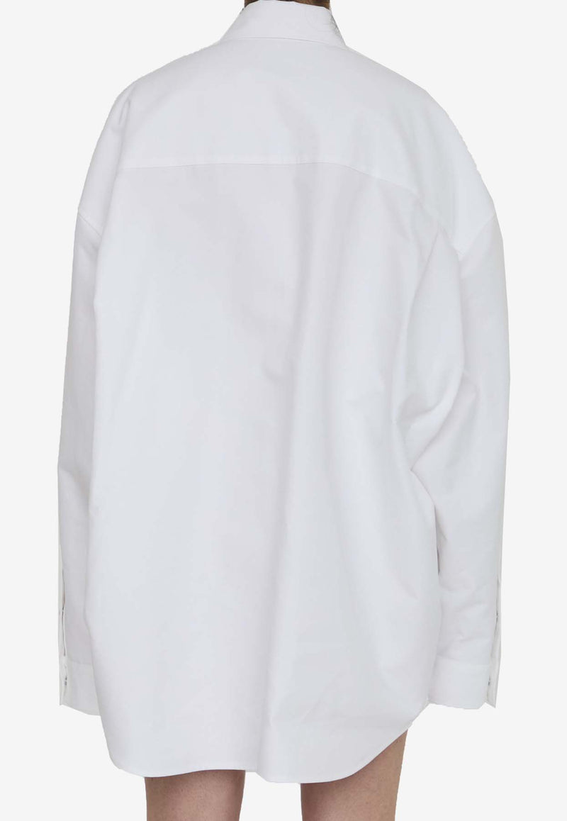 Balenciaga Oversized Long-Sleeved Shirt White 794462-TQM30-9140