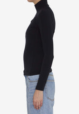Balenciaga Activewear Logo High-Neck Top Black 797041-4E2B9-1081