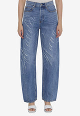 Alexander Wang Laser Logo Wide-Leg Jeans Blue 4DC3244412--473