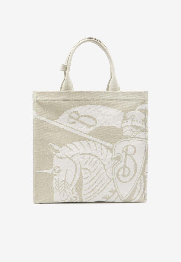Burberry Small Equestrian Knight Design Tote Bag Beige 8093183--B7733