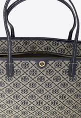 Tory Burch Large T Monogram Tote Bag Blue 152301--405