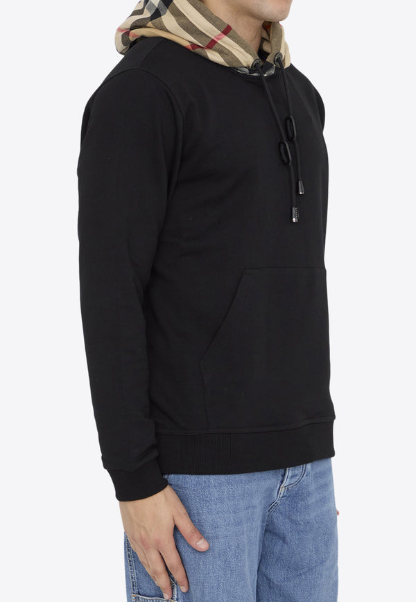 Burberry Check Hood Hooded Sweatshirt Black 8058117--A1189