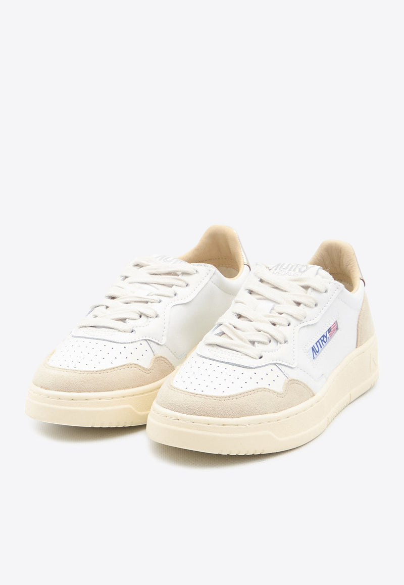 Autry Medalist Leather Low-Top Sneakers White AULW-LS-75