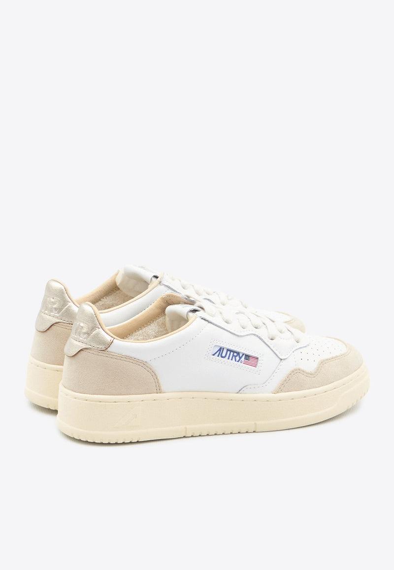 Autry Medalist Leather Low-Top Sneakers White AULW-LS-75