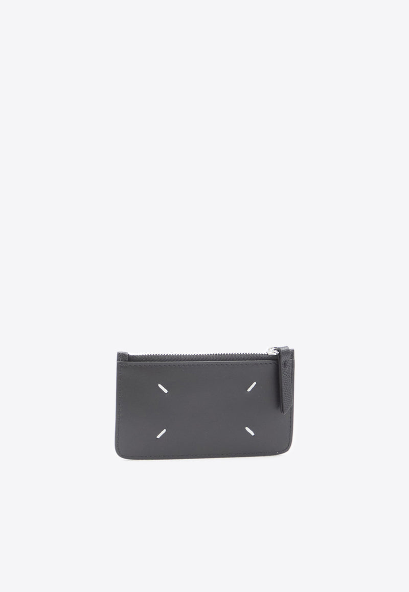 Maison Margiela Four Stitches Grain-Leather Cardholder Black SA1VX0008-P4745-T8013