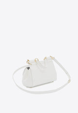 Dolce & Gabbana Elongated Sicily Leather Top Handle Bag White BB7652-A1037-80002