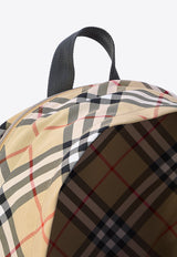 Burberry Vintage Check Pattern Backpack Beige 8091312--A2021