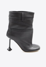 Loewe Toy 90 Leather Ankle Boots Black LLST286X04--1100