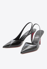 Christian Louboutin Posticha 80 Patent-Leather Slingback Pumps Black 3240222-B439-BLACK