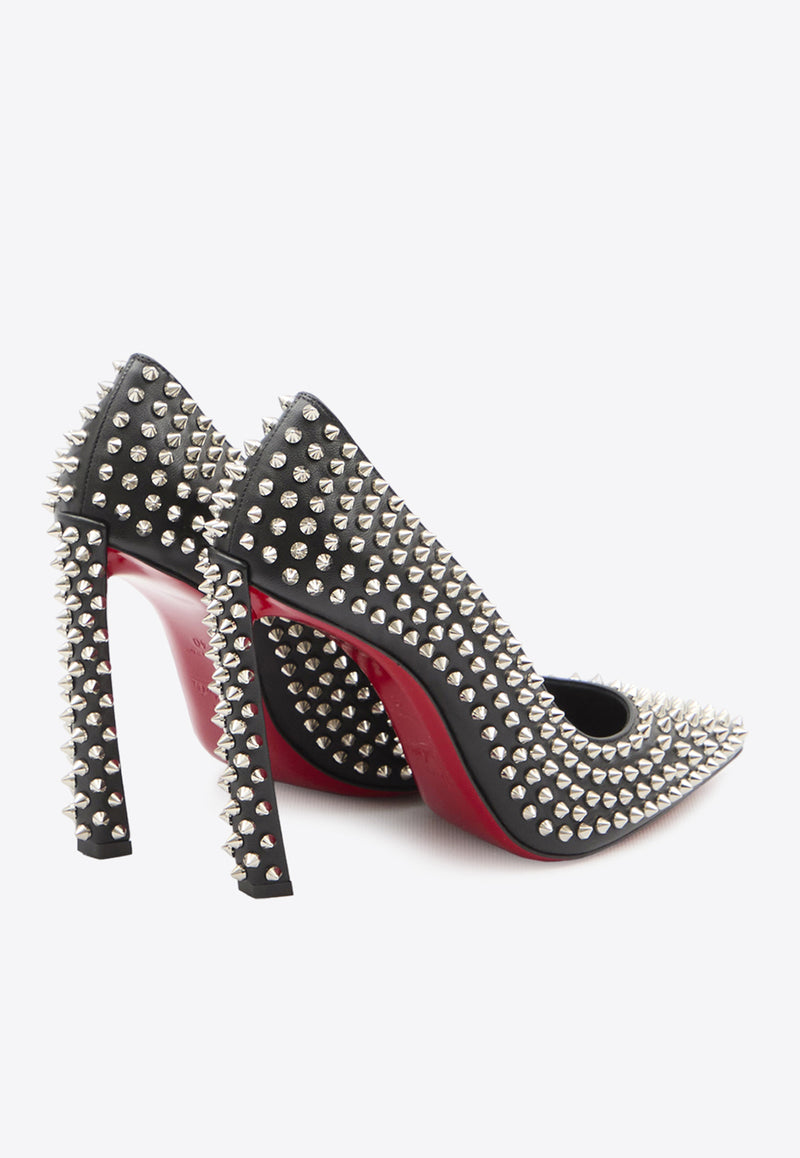 Christian Louboutin Condora Spikes 100 Leather Pumps Black 3240278-B439-BLACK