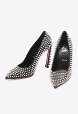 Christian Louboutin Condora Spikes 100 Leather Pumps Black 3240278-B439-BLACK