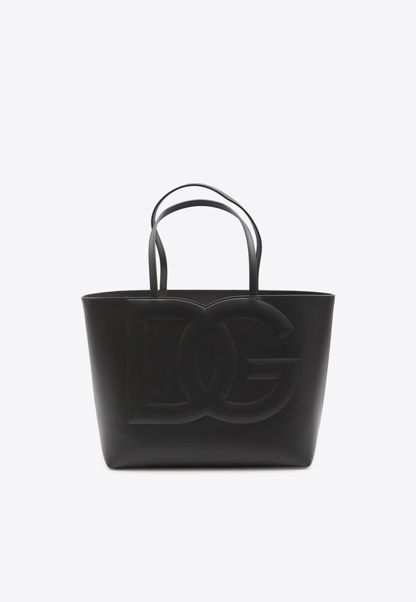 Dolce & Gabbana Medium DG Logo Embossed Tote Bag BB7338-AW576-80999 Black