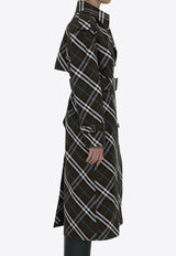 Burberry Checked Long Trench Coat 8095300--C1213 Black