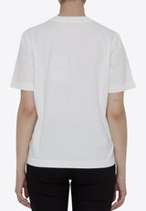 Burberry Logo-Embroidered Short-Sleeved T-shirt 8093651--B8764 White