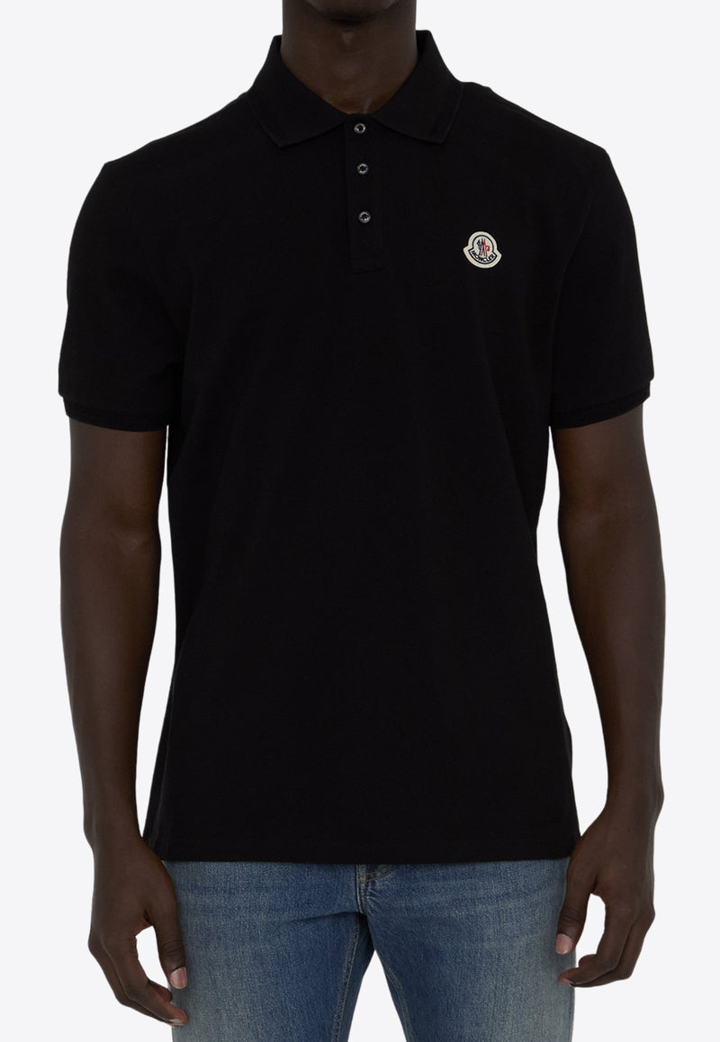 Moncler Logo Patch Polo T-shirt Black 8A00009-84556-999