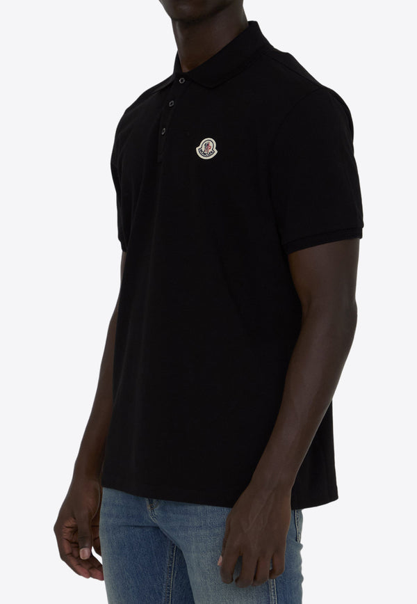 Moncler Logo Patch Polo T-shirt Black 8A00009-84556-999