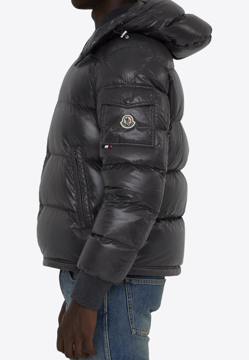 Moncler Maljasset Zip-Up Padded Jacket Gray 1A00006-5963V-921